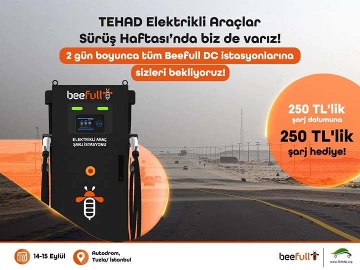 Beefull, 250 TL’lik DC Şarj Dolumuna 250 TL’lik Hediye Şarj Kampanyası Başlattı