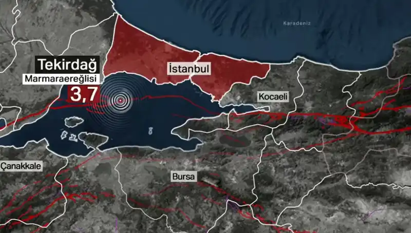 Marmara Denizi'nde Şiddetli Deprem: 3.7 Büyüklüğünde Bir Son Dakika Gelişmesi