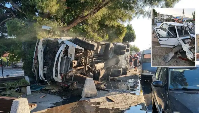 Freni Patlayan Kamyon, Trafik Işığında Bekleyen Araçlara Çarptı: Şok Edici Kaza